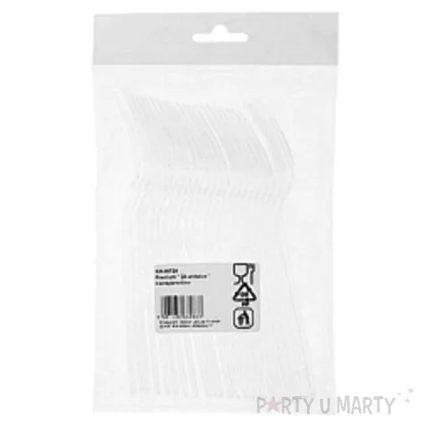 widelce transparentne 18 cm 24 szt