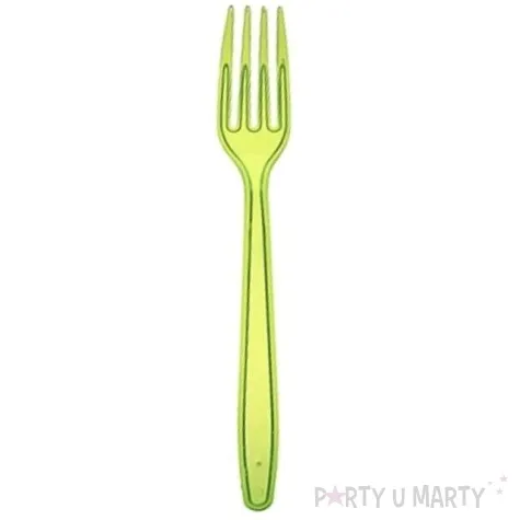 widelce zielone transparentne 18 cm 24 szt