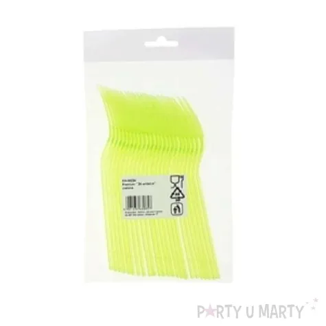 widelce zielone transparentne 18 cm 24 szt