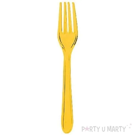widelce zolte transparentne 15 cm 10 szt