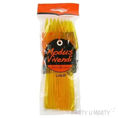 widelce zolte transparentne 15 cm 10 szt