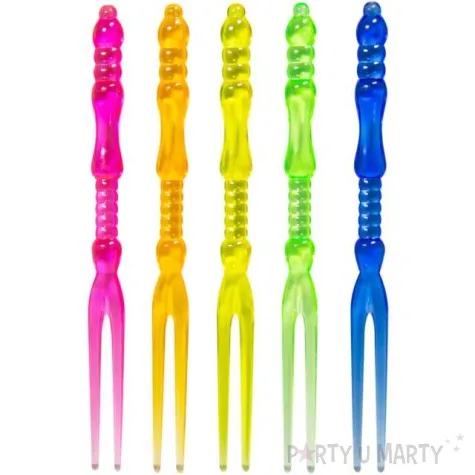 widelczyki plastikowe koktajlowe mix folat 11 cm 24 szt