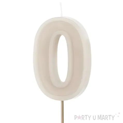wieczka na tort cyfra 0 be owy partydeco 10 cm