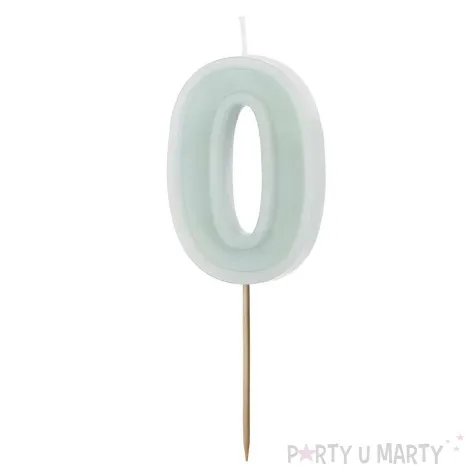 wieczka na tort cyfra 0 mi towy jasny partydeco 10 cm