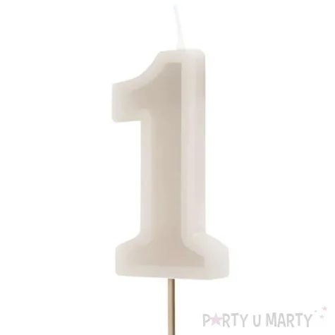 wieczka na tort cyfra 1 be owy partydeco 10 cm