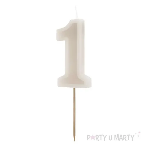 wieczka na tort cyfra 1 be owy partydeco 10 cm