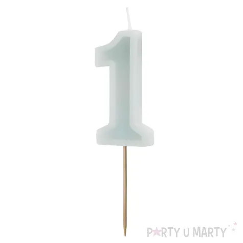 wieczka na tort cyfra 1 mi towy jasny partydeco 10 cm