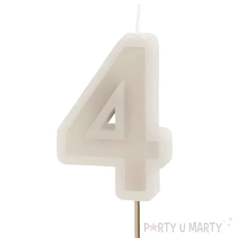 wieczka na tort cyfra 4 be owy partydeco 10 cm