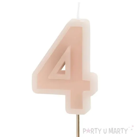 wieczka na tort cyfra 4 brudny r partydeco 10 cm