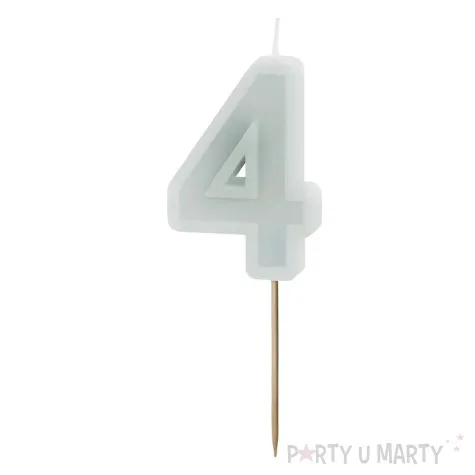 wieczka na tort cyfra 4 mi towy jasny partydeco 10 cm