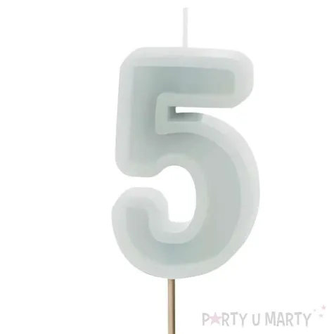 wieczka na tort cyfra 5 mi towy jasny partydeco 10 cm