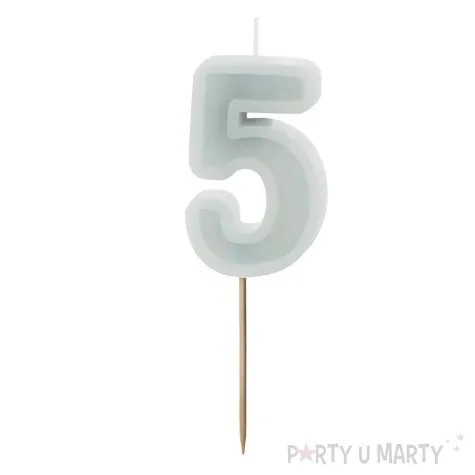 wieczka na tort cyfra 5 mi towy jasny partydeco 10 cm