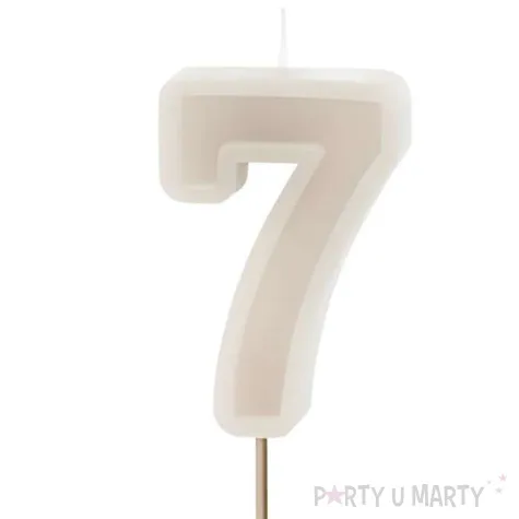 wieczka na tort cyfra 7 be owy partydeco 10 cm