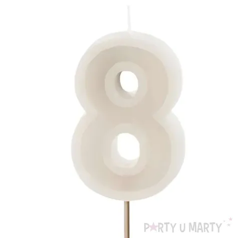 wieczka na tort cyfra 8 be owy partydeco 10 cm