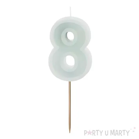 wieczka na tort cyfra 8 mi towy jasny partydeco 10 cm