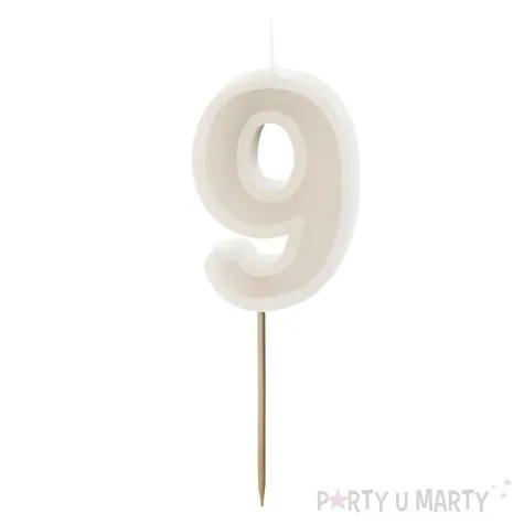 wieczka na tort cyfra 9 be owy partydeco 10 cm