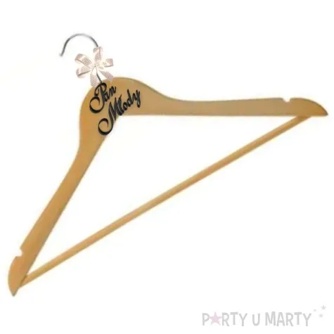 wieszaki slubne maz i zona czarny czarny drewno 2 szt