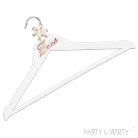 wieszaki slubne maz i zona rose gold bialy czarny 2 szt