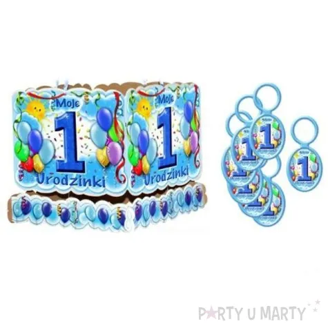 wiszacy szescian roczek blekitny 20 zawieszek 24 cm