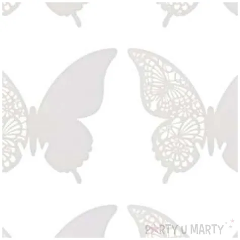 wizytowka na kieliszek biale motylki godan 6 szt