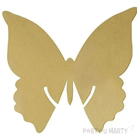 wizytowka na kieliszek butterfly zlota 10 szt