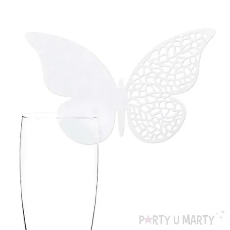 wizytowka na kieliszek motyl 10 szt