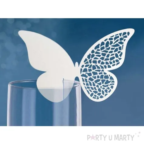 wizytowka na kieliszek motyl 10 szt