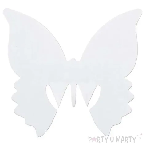 wizytowka na kieliszek motylek gladki 10 szt