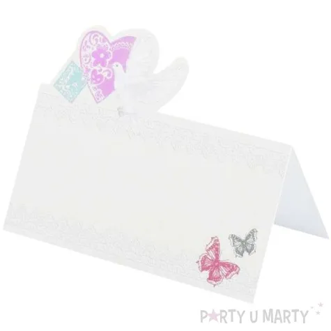 wizytowka na stol golebie i serca pastelowe godan 50 szt