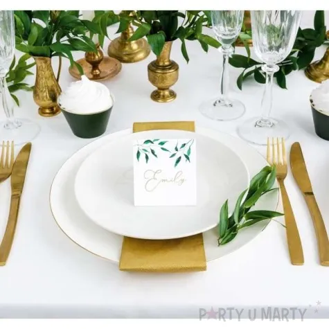 wizytowka na stol liscie partydeco 25 szt