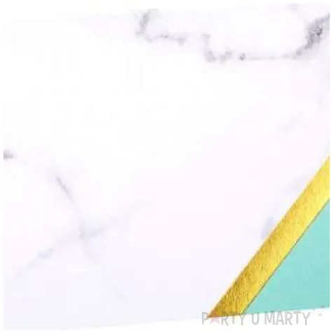 wizytowka na stol marmur ze zlotem mietowa godan 10 szt