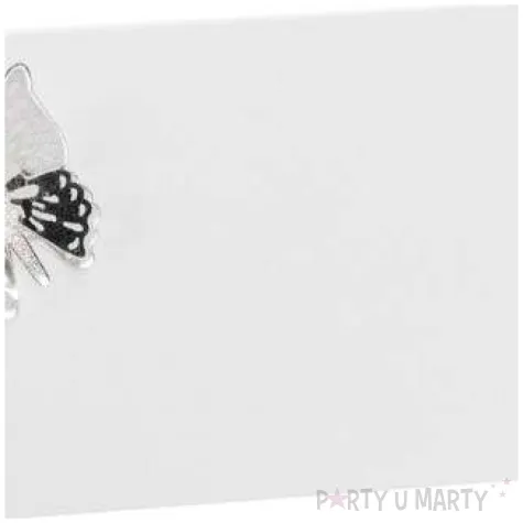 wizytowka na stol motyl srebrny godan 10 szt