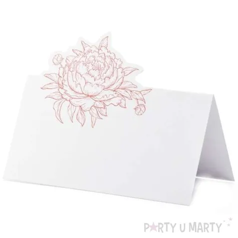 wizytowka na stol piwonie partydeco 10 szt