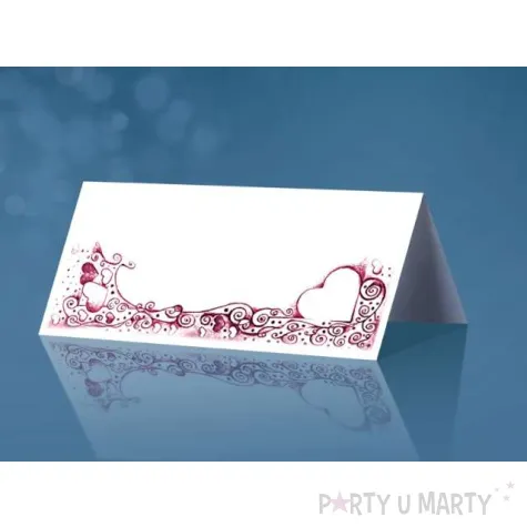 wizytowka na stol serca love partydeco 25 szt