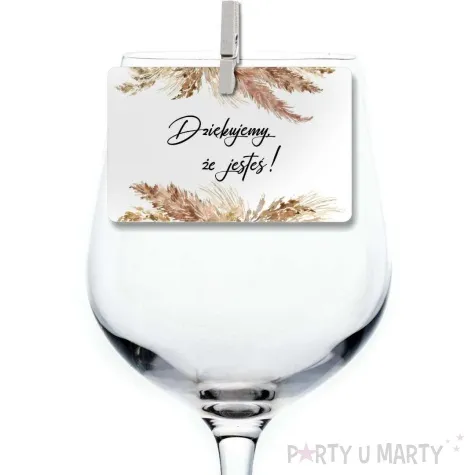 wizytowka z klamerka boho podziekowanie 10 szt