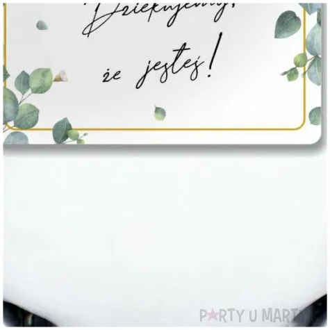 wizytowka z klamerka eukaliptus z hostia podziekowanie 10 szt