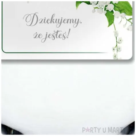 wizytowka z klamerka konwalie podziekowanie 10 szt