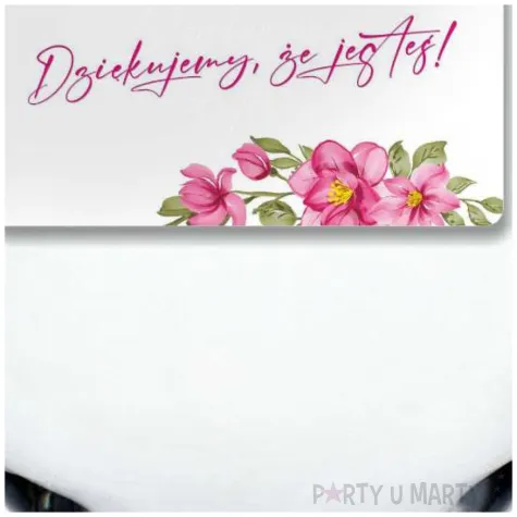 wizytowka z klamerka rozowe serce podziekowanie 10 szt