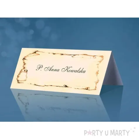 wizytowki na stol 4 cm x 10 cm 25 szt