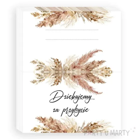 wizytowki na stol komunia ihs boho 5 x8 cm 10 szt