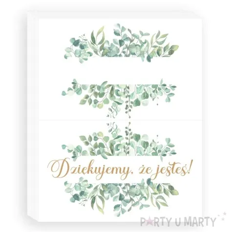 wizytowki na stol komunia ihs eukaliptus beauty 5x8 cm 10 szt