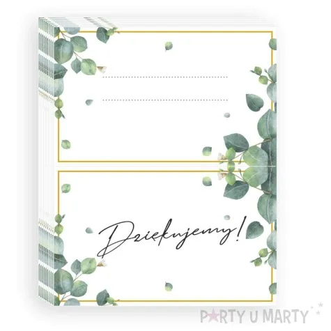 wizytowki na stol komunia ihs eukaliptus z hostia 5 x8 cm 10 szt