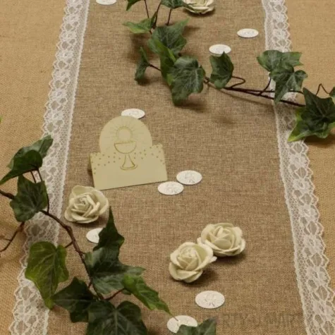 wizytowki na stol komunia swieta hostia zloty 8 cm 6 szt