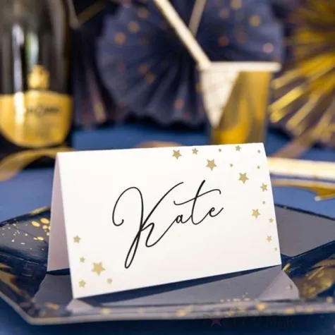 wizytowki na stol lets celebrate gwiazdki partydeco 10 szt