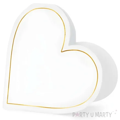wizytowki na stol serca bialy partydeco 15 7x22 cm 10 szt