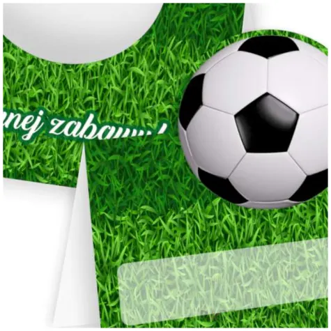 wizytowki na stol winietki dekoracja na urodziny pilka nozna dla gosci 10 szt