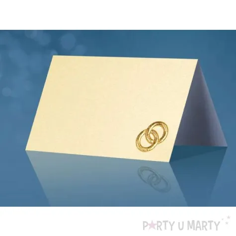 wizytowki na stol z obraczkami 25 szt