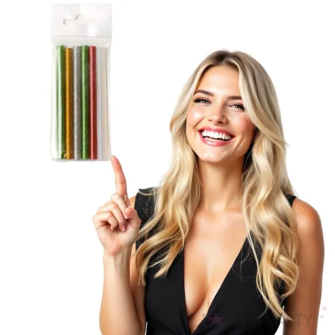 wklad klejowy cienki w woreczku mix brokatowy aliga 7x100 mm 6 szt