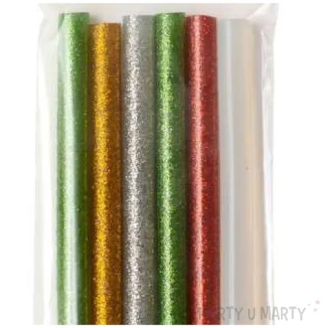 wklad klejowy cienki w woreczku mix brokatowy aliga 7x100 mm 6 szt