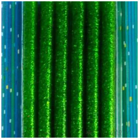 wklad klejowy cienki zielony brokatowy aliga 7x100 mm 6 szt